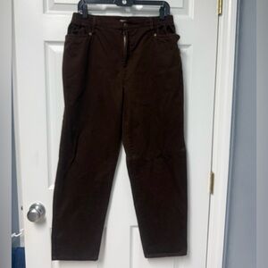 Women's Classic Brown Straight Leg Pants